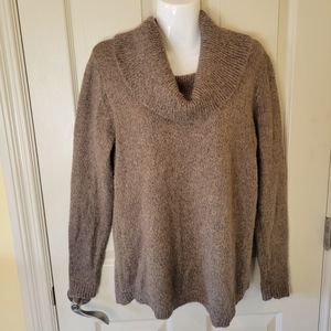 BY design Womans Brown Mohair Cowlneck Sweater Size L